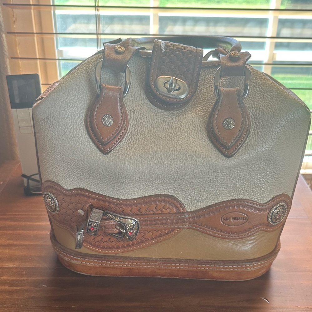 Brown and Tan Women's Bag